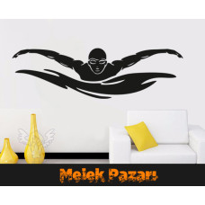 Swim, The Swimming Man, Swimmer Sticker