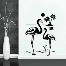 Flamingos and Sunset Wall Sticker