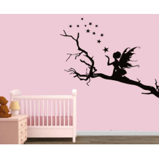 Star-Sparkling Fairy Girl Wall Sticker
